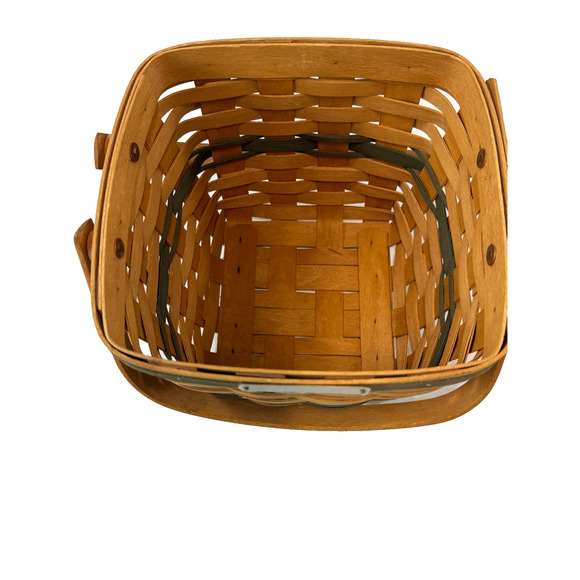 1995 Longaberger Christmas Collection Cranberry Basket w/Holly Liner & Protector - Picture 3 of 4